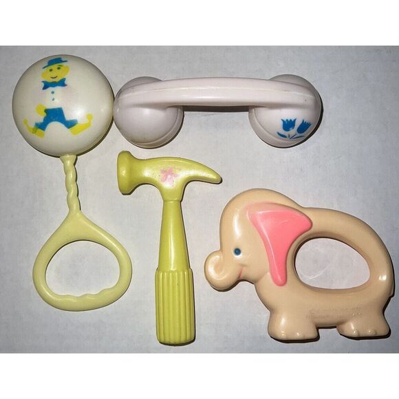 70s Pacifier No Brand | Other | Vintagebaby Rattle Toys7s Plastic Kids Noisemaker ...